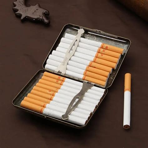 cigarette metal box case|cigarette case men wallets.